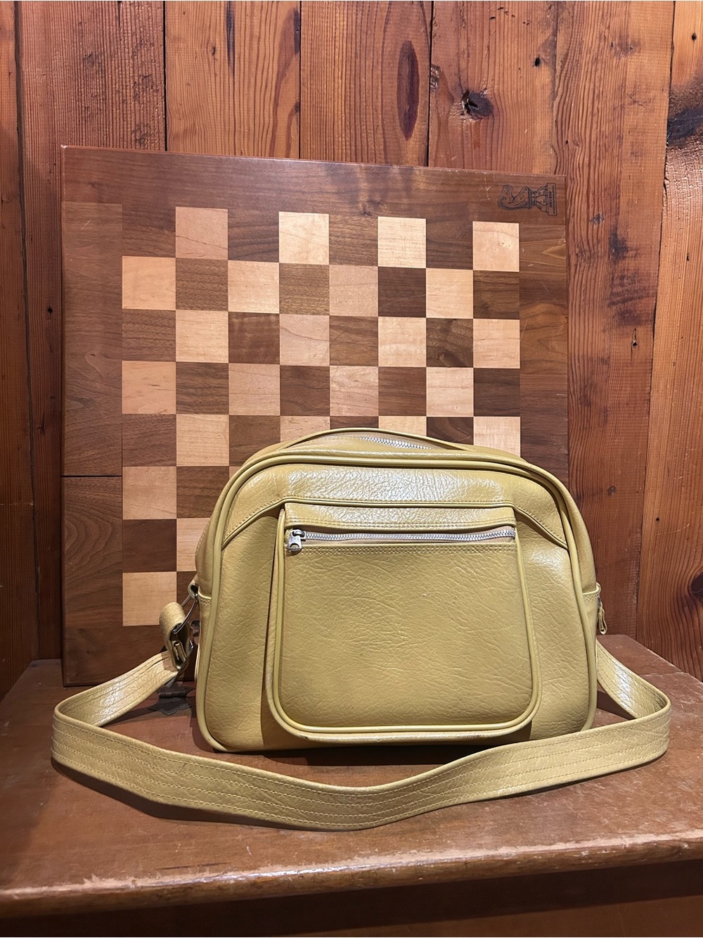 Women's Leather Yellow Crossbody Shoulder Bag